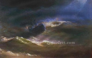 Tormenta Arte - maria en tormenta 1892 paisaje marino Ivan Aivazovsky